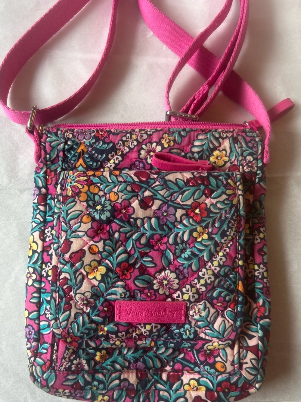 Vera Bradley RFID Mini Hipster Kaleidoscope Floral Pink Crossbody Bag